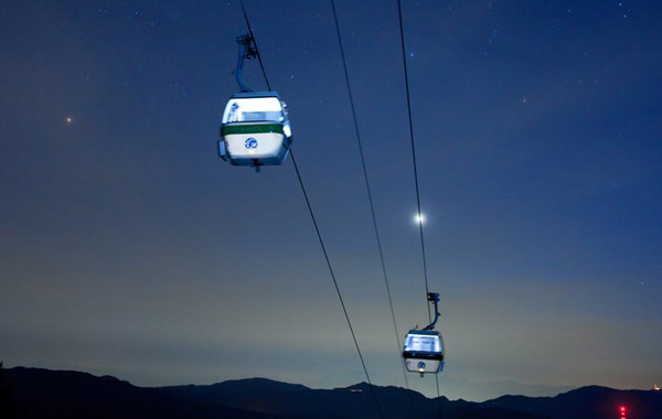 ゴンドラナイトツアーの様子