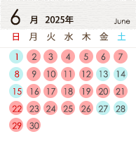 6月カレンダー