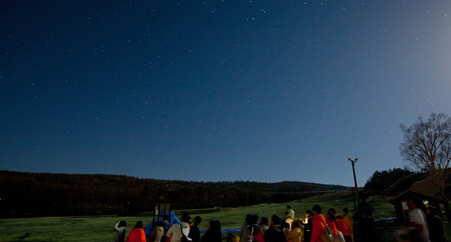 星空体験の様子